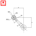 Two Arm Ways AISI316 Glass Spider (SD-204-1-90)  